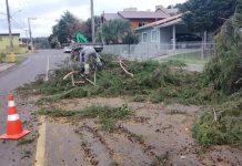Prefeitura segue com manutenções após vendaval e fortes chuvas