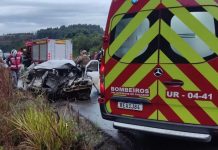 Acidente entre carro e caminhão deixa motorista em estado grave