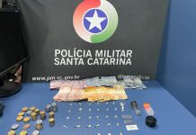 Operação da PM desmantela ponto de tráfico em Caçador