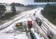 Temporal de granizo atinge a cidade de Lages