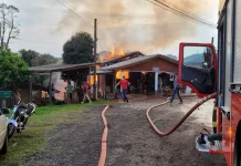 Incêndio em Fraiburgo consome duas residências