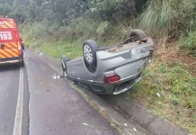 Capotamento é registrado em Tangará