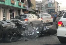Motociclista fica ferido em colisão no centro de Caçador