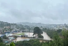 Chuva começa a causar estragos em Caçador