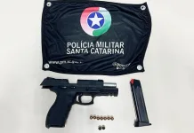 Irmãos são presos em Caçador por disparos de arma de fogo