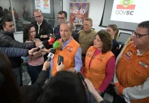 Governador reúne força-tarefa para pronta resposta em SC