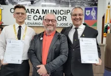 Ordem DeMolay é homenageada na Câmara de Caçador