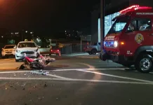 Acidente deixa motociclista em estado grave em Caçador