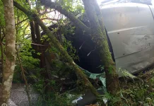 Motorista fica ferida em acidente na BR-282, em Campos Novos