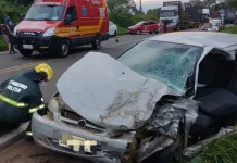 Acidente na SC-355 deixa dois feridos