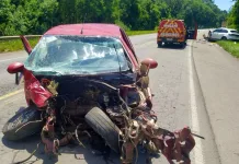 Colisão é registrada na BR-470 em Curitibanos