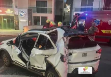 Bombeiros Voluntários de Caçador atendem acidentes na noite de domingo