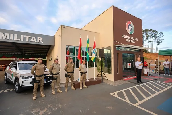 Nova sede do quartel da Polícia Militar é inaugurada em Luzerna