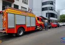 Corpo de Bombeiros realiza resgate inusitado em prédio de Capinzal