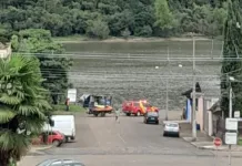 Jovem de Caçador é procurado ao cair nas corredeiras de Porto Vitória