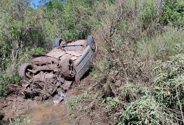 Capotamento é registrado entre Caçador e Lebon Régis