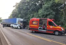 Caminhonete de Caçador se envolve em grave acidente no RS