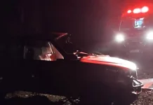 Capotamento na SC 355 mobiliza bombeiros em Lebon Régis