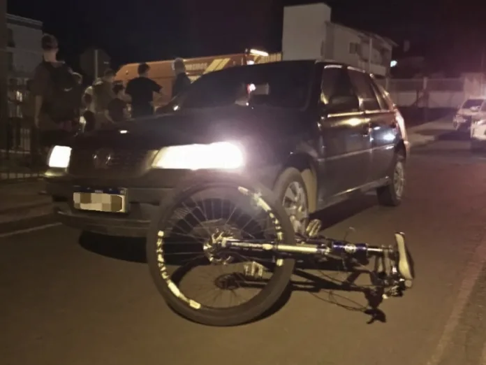 Ciclista de 17 anos é atropelado em Campos Novos