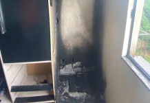 Casa pega fogo no bairro Matriz em Videira