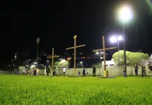 Preparativos para a Paixão de Cristo 2024 em Videira