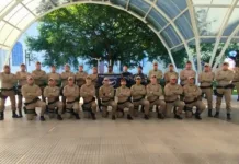 Policiais participam de curso de policiamento com motocicletas