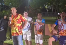 Grupo reativa bateria da escola de samba Lamparina Acesa