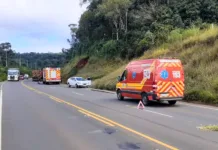 Acidente na SC-135 mobiliza Bombeiros de Rio das Antas