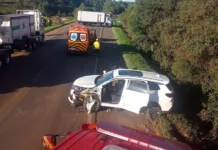 Acidente na BR 282 em Campos Novos envolve três veículos