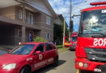 Bombeiros atendem princípio de incêndio em residência