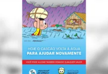 Cascão, da Turma da Mônica, entra na água pelo RS