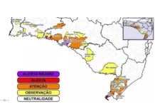 Alerta máximo de deslizamentos no Meio-Oeste de SC pós-chuvas