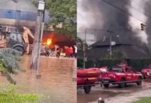 Explosão em posto de combustíveis causa incêndio em Porto Alegre