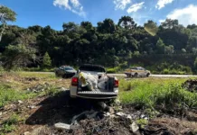 Funcionários de empresa são flagrados lançando resíduos em área de mata