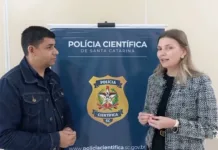 Diretora geral da Polícia Científica de SC cumpre agenda em Videira