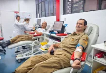 Policiais militares de Caçador doam sangue para ajudar vítimas no RS