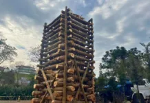 Inicia a montagem das estruturas da 34ª Festa da Fogueira