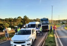 Veículo da Saúde de Capinzal se envolve em acidente na BR-282