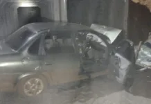 Colisão frontal seguido de queda deixa dois feridos na SC-452