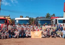 Equipes da Celesc ajudam a restabelecer energia elétrica no RS