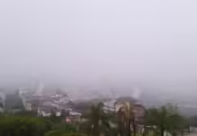 Chuva volumosa e frio persistem até domingo em SC