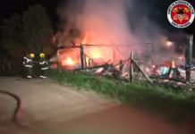 Incêndio destrói galpão em propriedade rural de Rio das Antas