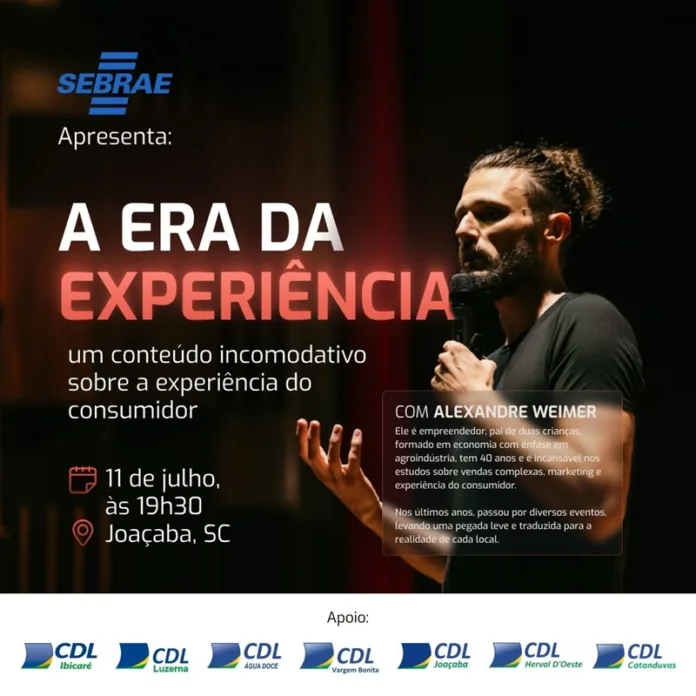 Sebrae em parceria com sete CDLs traz palestra sobre a Era da Experiência