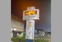 Lebon Régis registra -4°C na madrugada desta segunda-feira