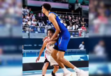 Atleta gigante no basquete olímpico e foto viral de Medina