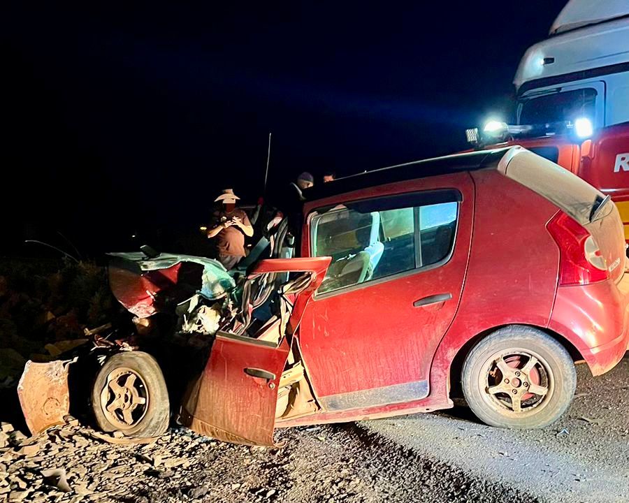 Colisão frontal provoca um óbito na SC-120 em Curitibanos