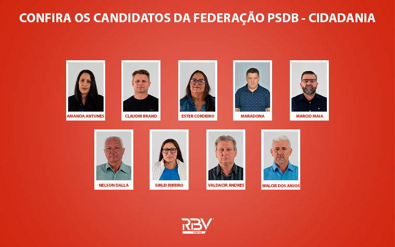 Candidatos a vereador da Federação PSDB/CIDADANIA