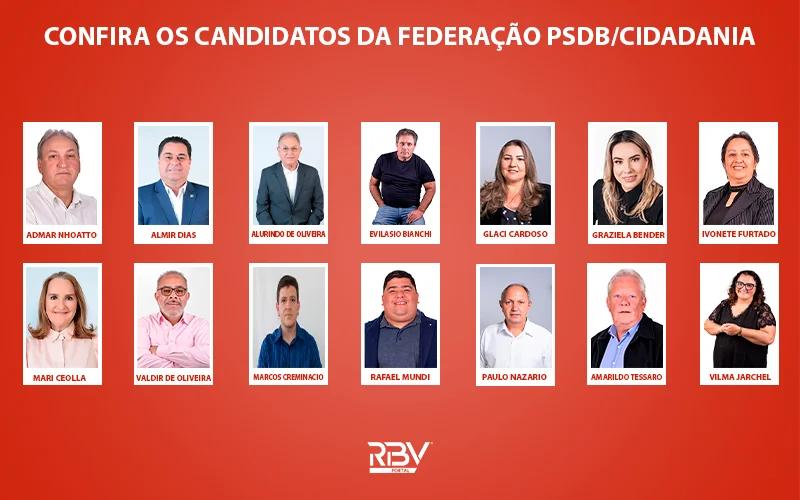 Candidatos a vereador da Federação PSDB/CIDADANIA