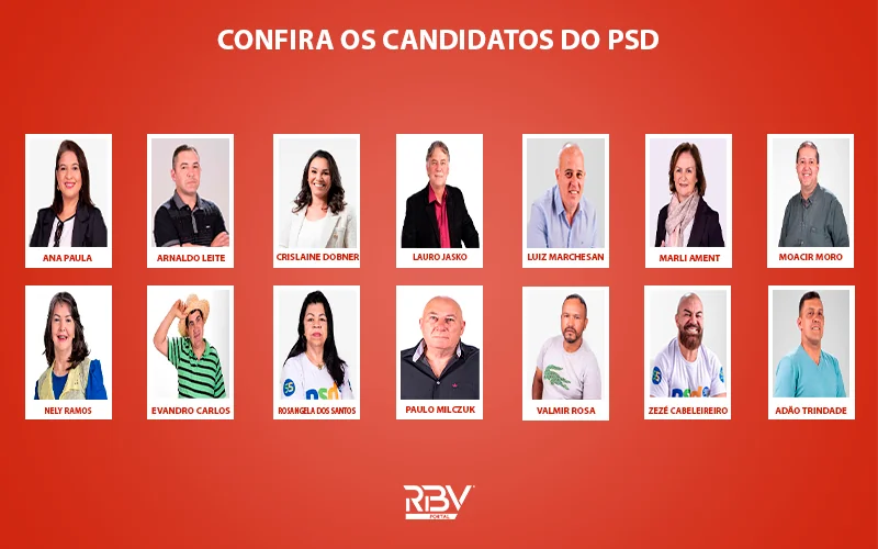 Candidatos a vereador do Partido Social Democrático