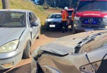 Um ferido em acidente na estrada da Linha Rio Bugre